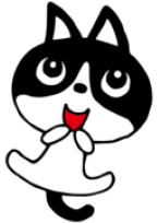 笑顔の黒猫